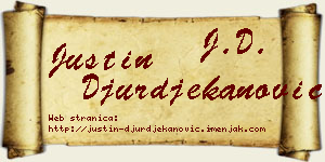Justin Đurđekanović vizit kartica
